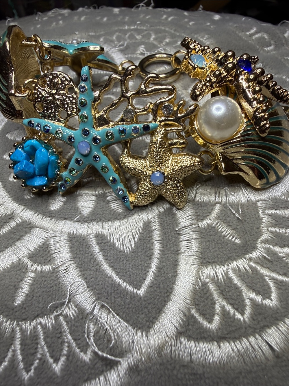 Starfish seashell bracelet